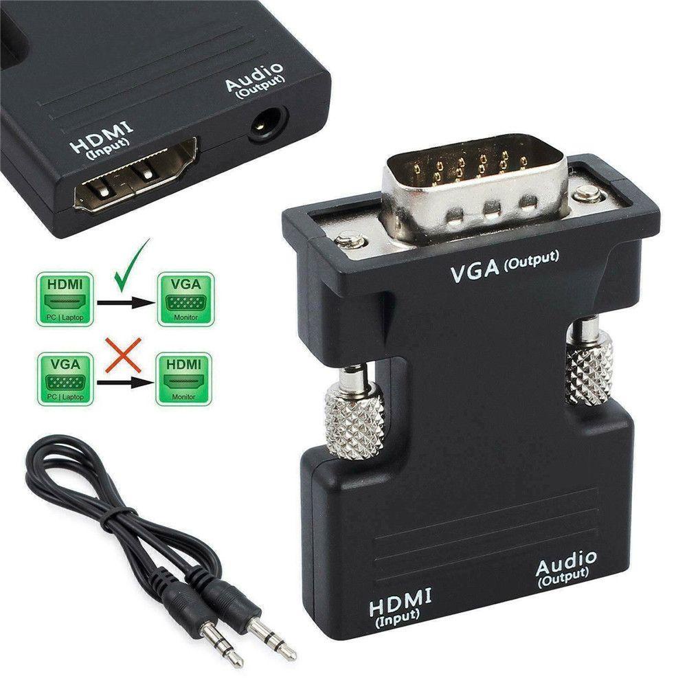 Cáp ChuyểN ĐổI Âm Thanh 3.5mm HDMI Sang VGA TV 1080P Cho PC