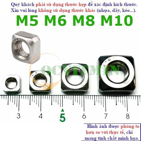 EM#V - Tán Vuông M5 M6 M8 M10 Đai Ốc Vuông Ecu Vuông Inox 304