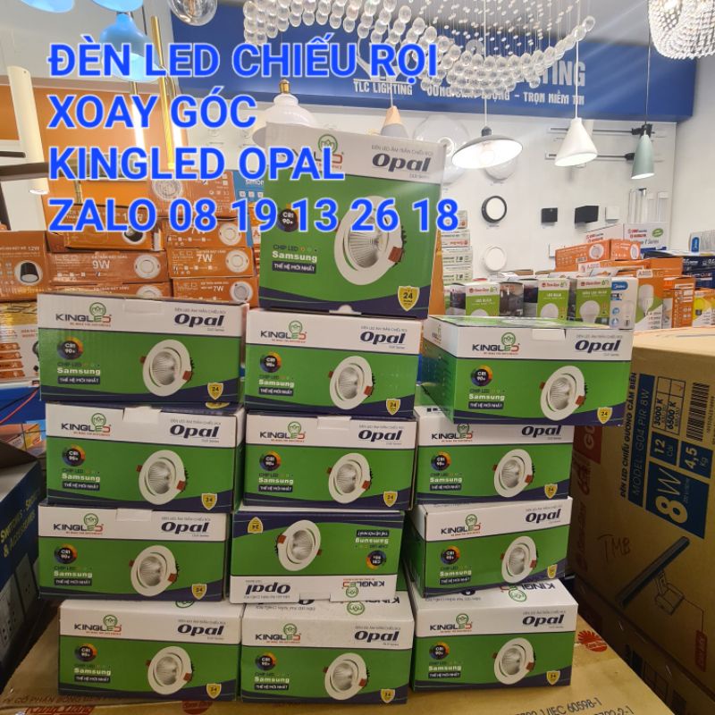 Đèn Led âm trần Xoay Góc KINGLED OPAL Spotlight chiếu rọi chỉnh góc cao cấp. 7W, 10W, 16W, 20W tới 30W.
