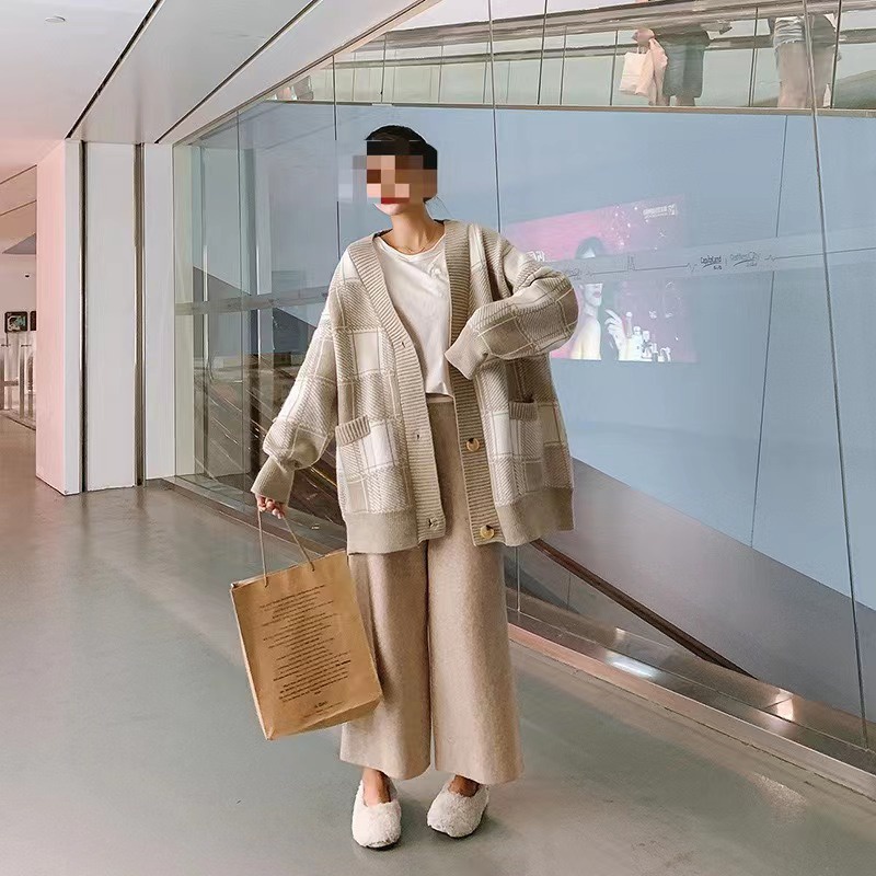 Hàng Sẵn_ Áo khoác len retro cổ điển phong cách vitage Hadu shop