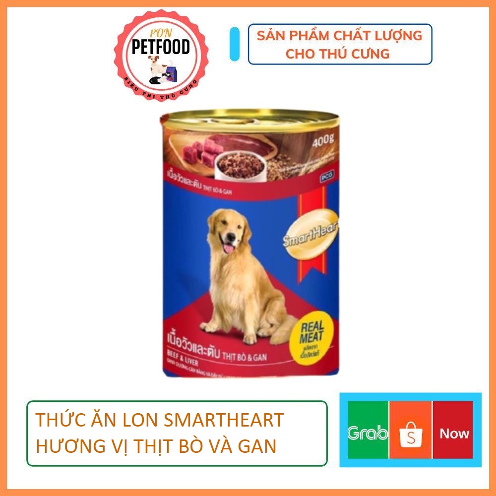 THỨC ĂN LON SMARTHEART HƯƠNG VỊ THỊT BÒ VÀ GAN