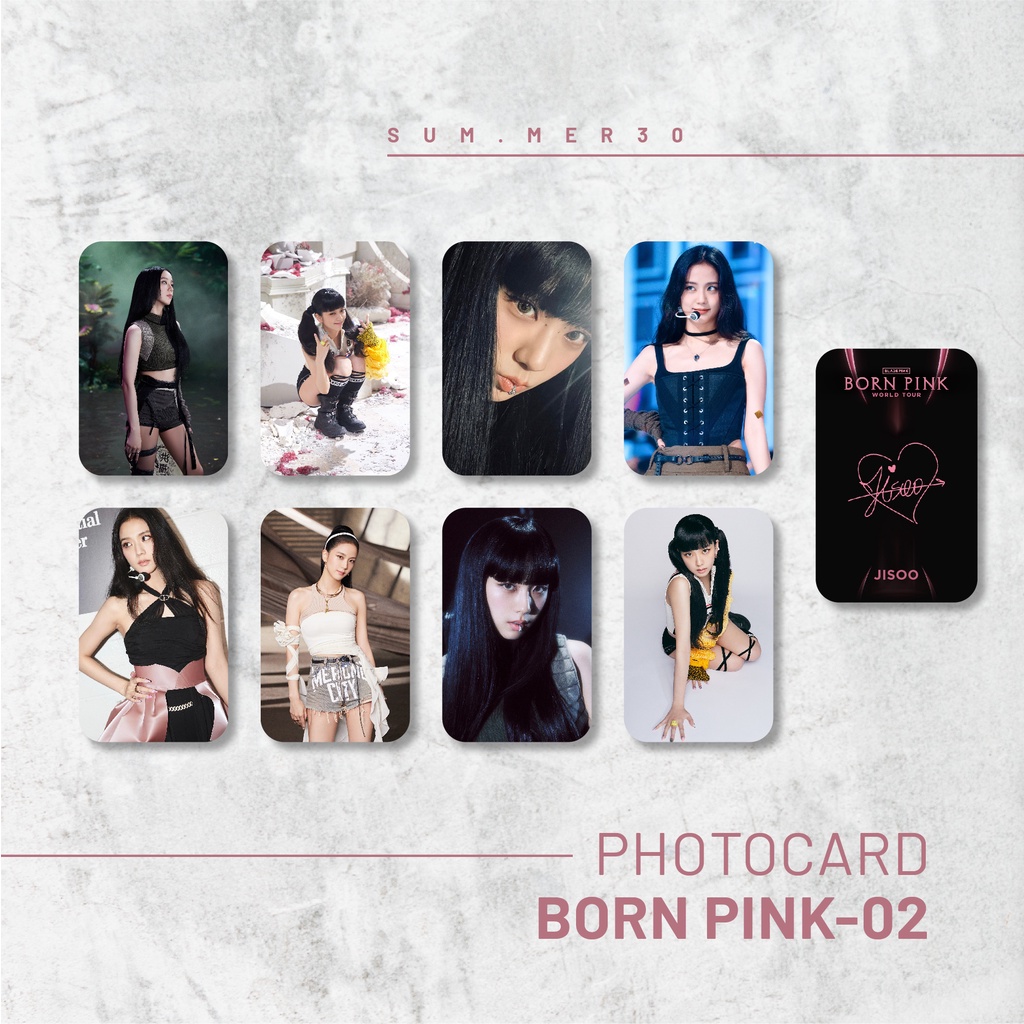 Sum.mer30 -  Set 8 card bo góc Blackpink BornPink Pink Venom mới nhất