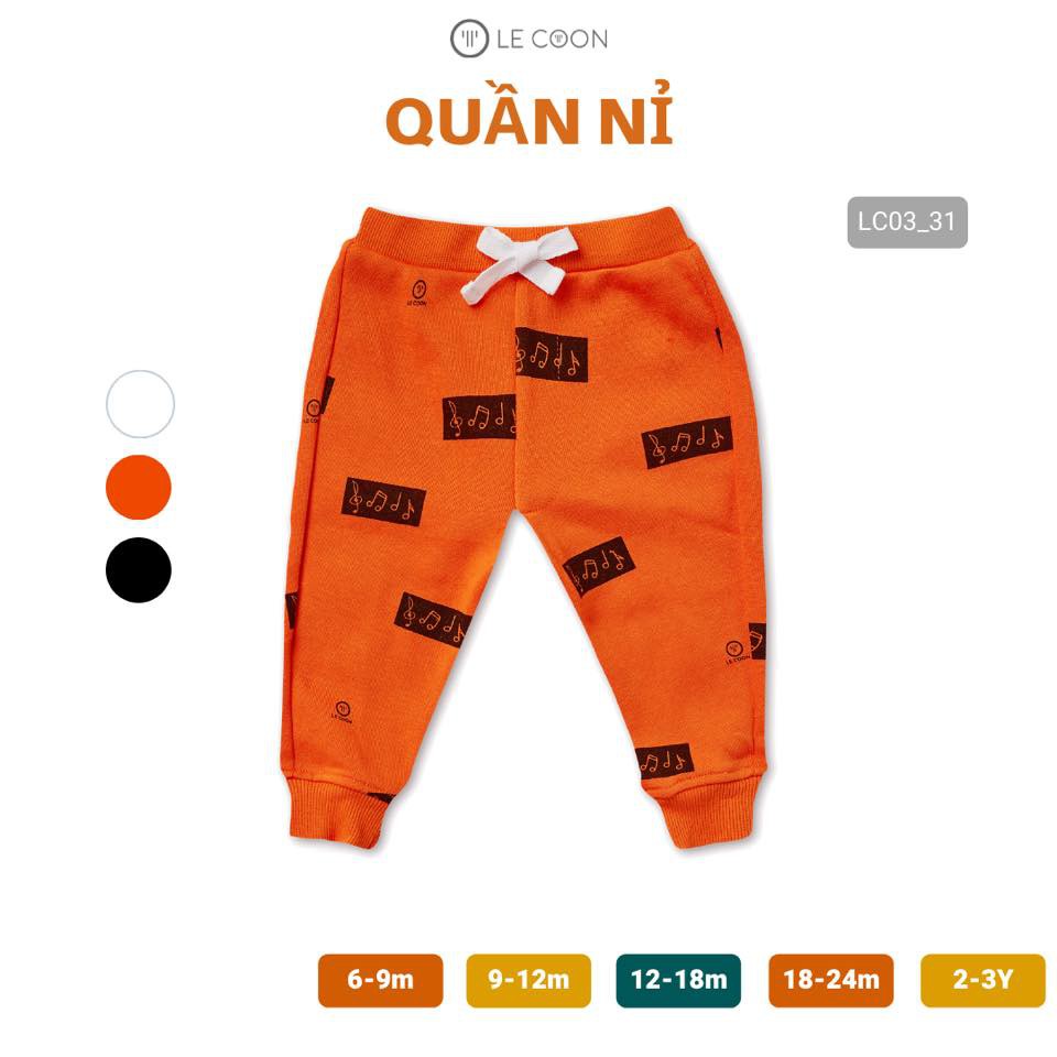 LE COON | Quần Nỉ Jogger | 6 tháng-3 tuổi