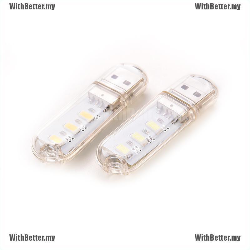 Đèn Led 3 Bóng Ánh Sáng Trắng Có Cổng Sạc Usb Tiện Dụng