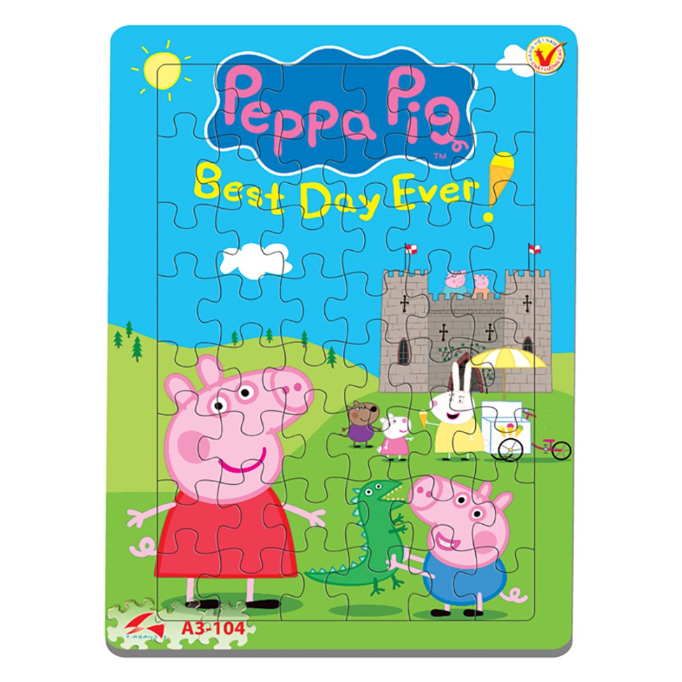 Tranh xếp hình Tia Sáng phát triển trí tuệ cho bé 048 mảnh - Peppa Pig - MSP: A3-104