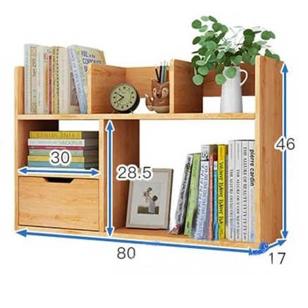Kệ sách gỗ mini nhiều ngăn để bàn làm việc, bàn học (KS-94) | BigBuy360 - bigbuy360.vn