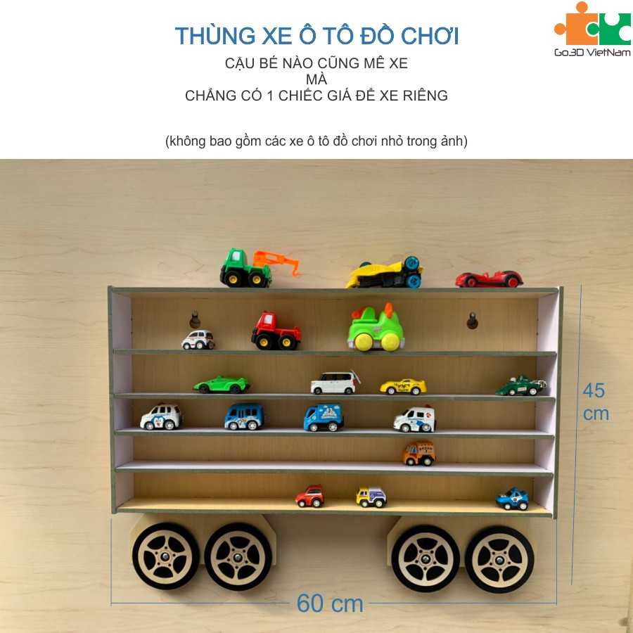 Thùng để xe ô tô đồ chơi cho bé