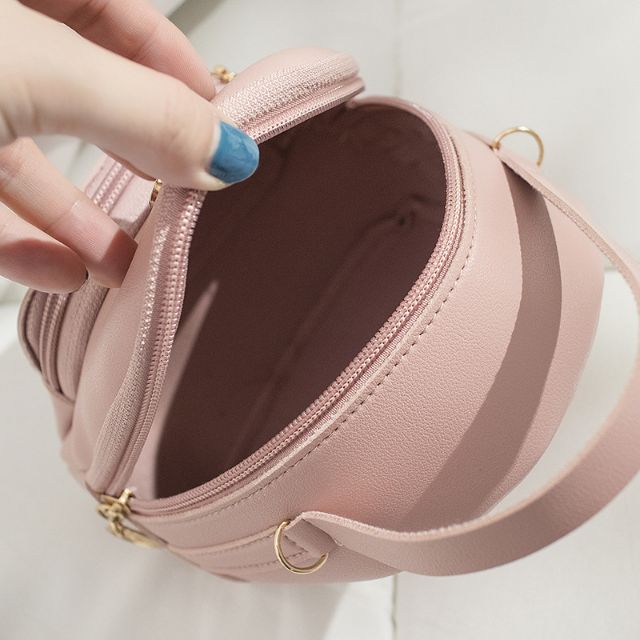 Balo da màu kẹo hình tai thỏ 16x6x14cm,,,