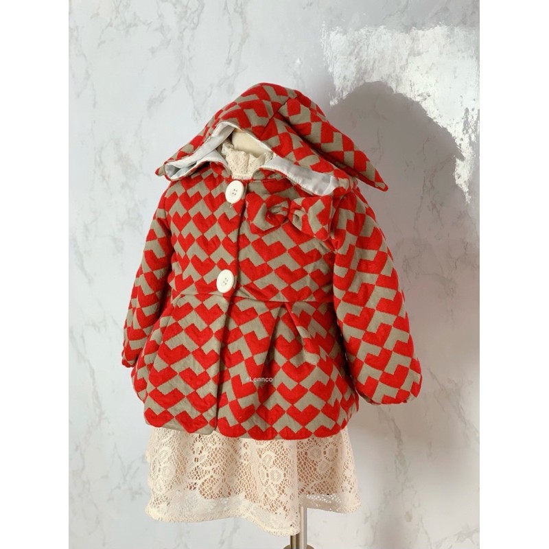 Áo khoác tim tai thỏ Lennco