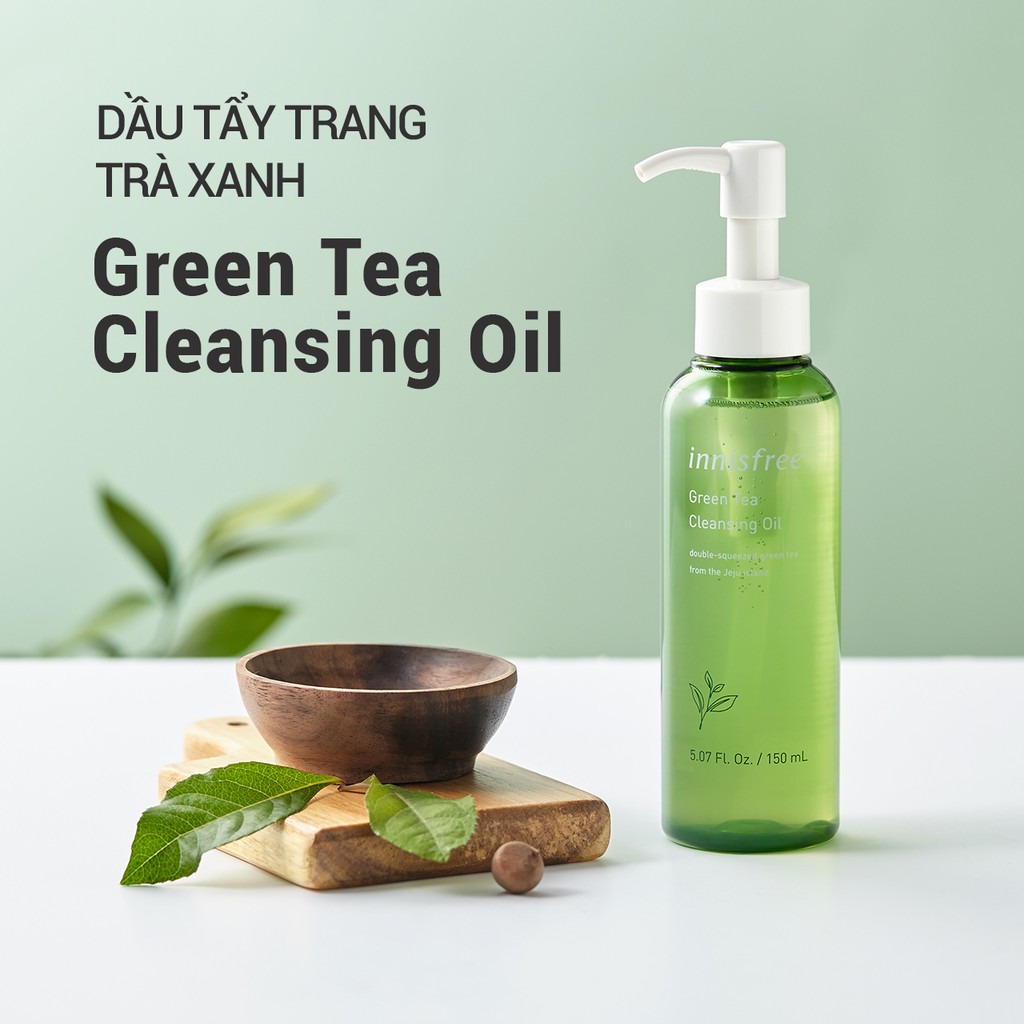 [Mã FMCGMALL giảm 8% tối đa 80K đơn 250K] Dầu tẩy trang innisfree Green Tea Cleansing Oil 150ml