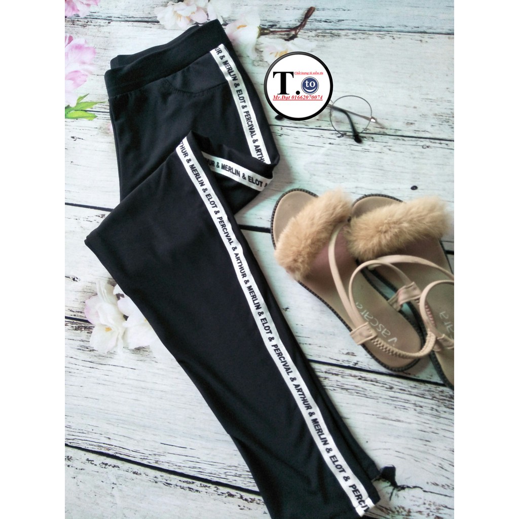 Quần thun nữ - legging (Ôm body, viền dây hợp thời trang)