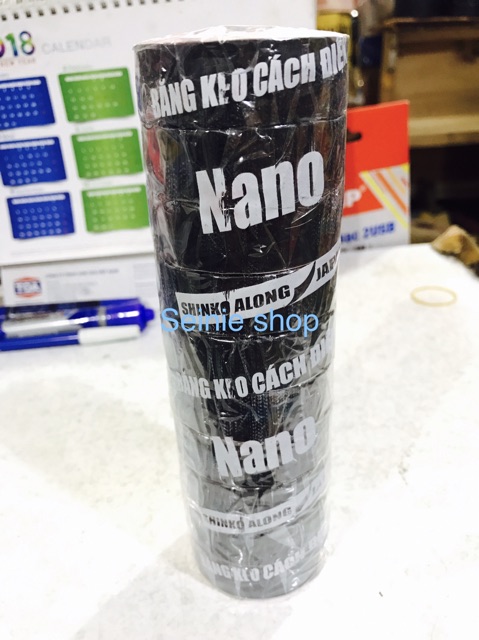 10 cuộn băng keo đen cách điện Nano Janpan 10y