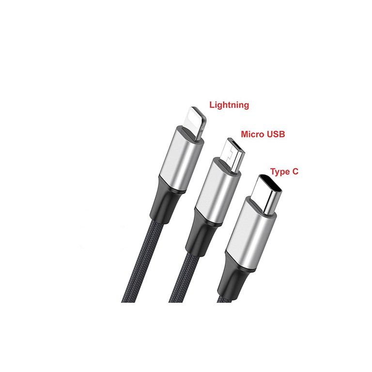 Cáp Sạc Type-C Loại Dẹt 1 mét 2.4A-sạc cho điện thoại Samsung Xiaomi Oppo Huawei -VIVAN CTC100- chính hãng