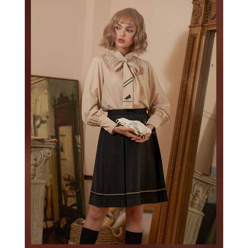Harry Potter joint shirt retro French sheepshoe sleeve jk uniform long shirt streamer shirt scarf shirt