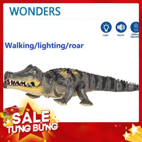 Cá sấu chạy pin có nhạc di chuyển được phát ra âm thanh cho bé