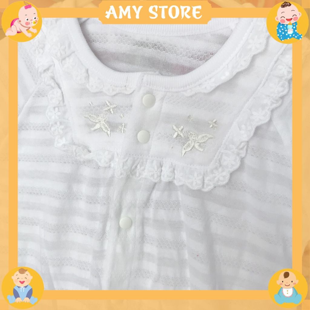 Body sleepsuit bé gái♥️Hàng xuất Nhật♥️cổ bèo chất cotton mềm mại thấm hút mồ hôi