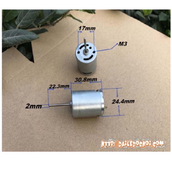 Động cơ 370 điện áp 3v-12v dùng để chế tạo đồ chơi mô hình điều khiển