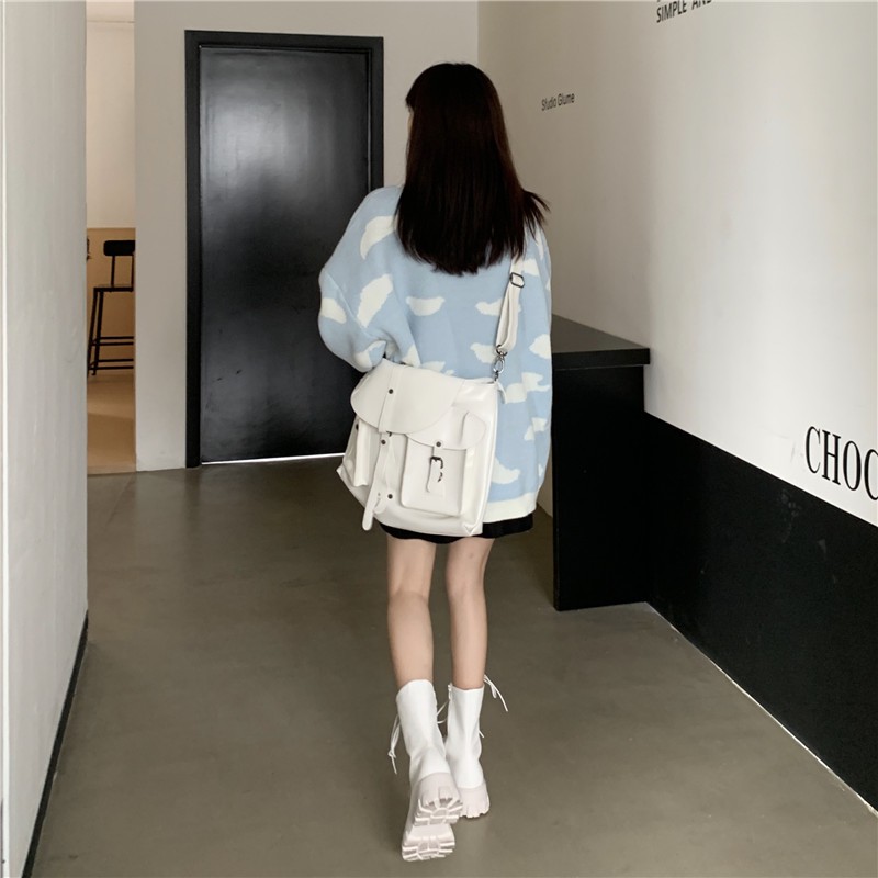 Áo Sweater Chui Đầu In Hình Đám Mây Kiểu Hàn Quốc Dễ Thương Cho Nữ | BigBuy360 - bigbuy360.vn