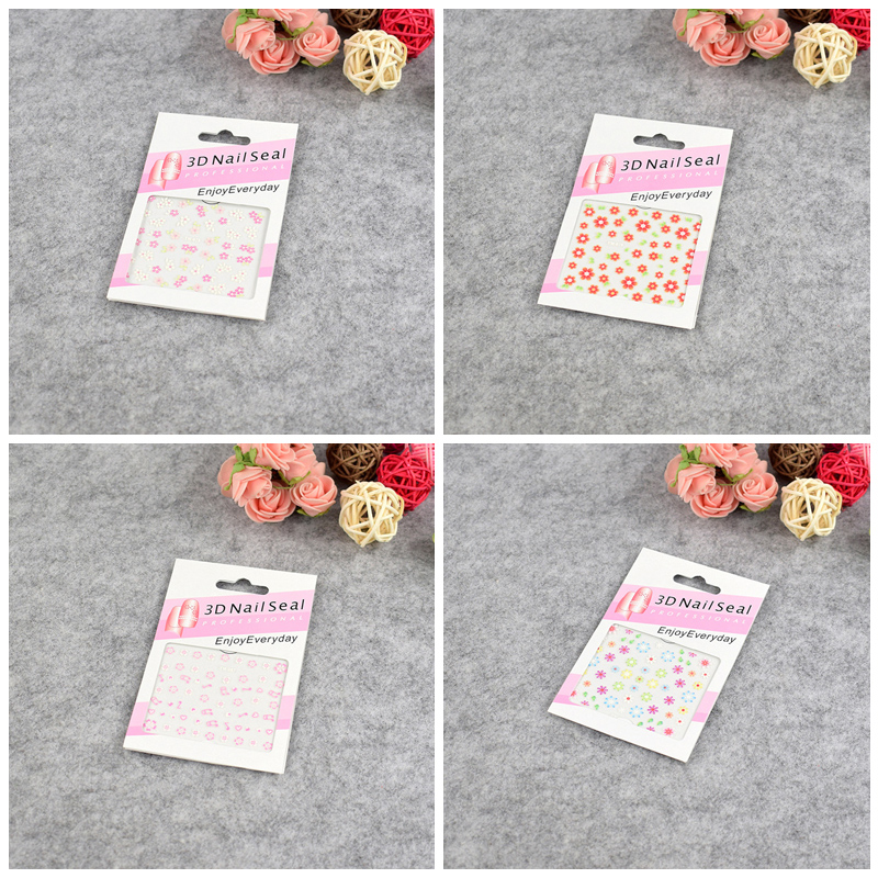 [Hàng mới về] Tờ hình dán họa tiết ngôi sao / hoa / ngôi sao 3D đơn giản dễ thương màu sắc ngẫu nhiên