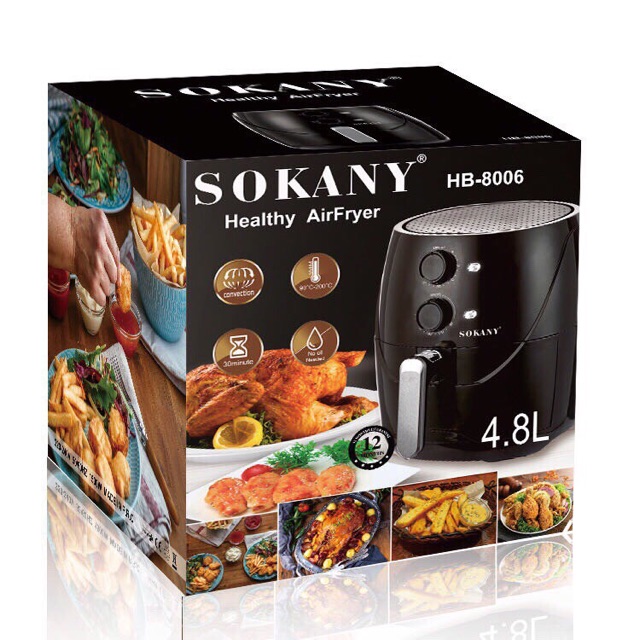 Nồi chiên ko dầu 4,8l SOKANY cực hot