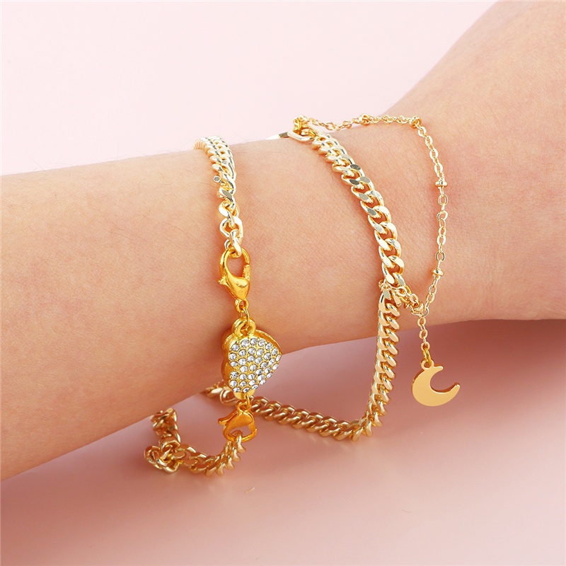 Móc nối vòng cổ / vòng tay/ khóa nối nam châm đính đá màu vàng / bạc tiện lợi