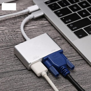Cáp chuyển usb type c to hdmi/vga fullhd 3d 4kx2k - cable type c to hdmi và vga
