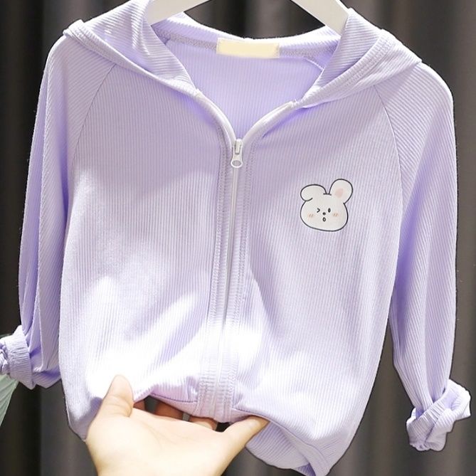 Áo Khoác Chống Nắng Vải Lụa Lạnh Mềm Thoáng Khí Thời Trang Xuân Hè Cho Bé Gái 1-5 Tuổi