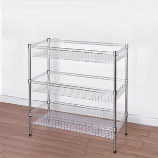 Kệ để đồ nhà bếp inox để rau củ 3 tầng KT50x30x80cm