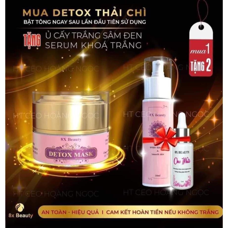 DETOX DIAMOND 8X BEAUTY THẢI CHÌ HÚT NÁM 25ml tặng Ủ sâm đỏ 80ml + sữa non khóa trắng 15ml