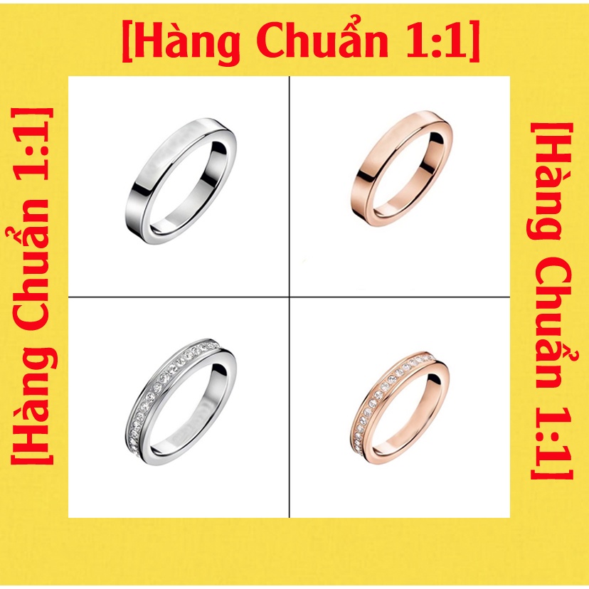 Nhẫn C.K Classic và Diamond - thép không gỉ - Bảo Hành 5 Năm