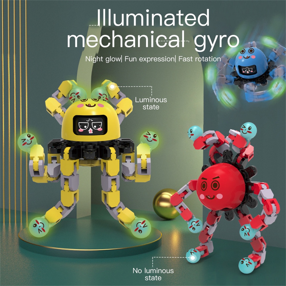 Con Quay Đồ Chơi Fidget Spinner DIY Dạ Quang HìNh BạCh TuộC