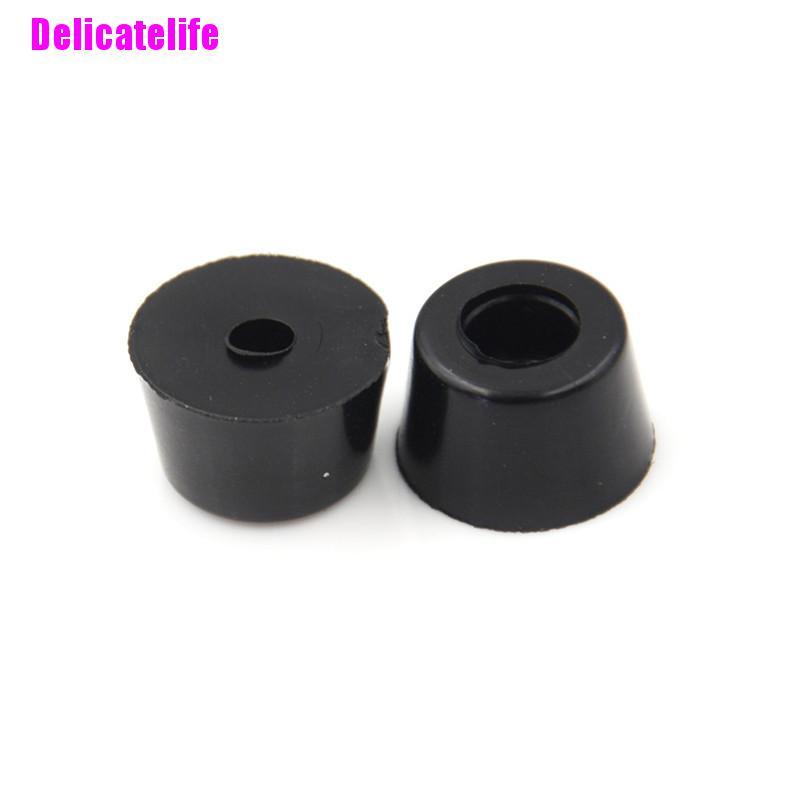 Set 10 chân hộp dụng cụ tủ kiếng cao su tròn 17 x 10mm màu đen