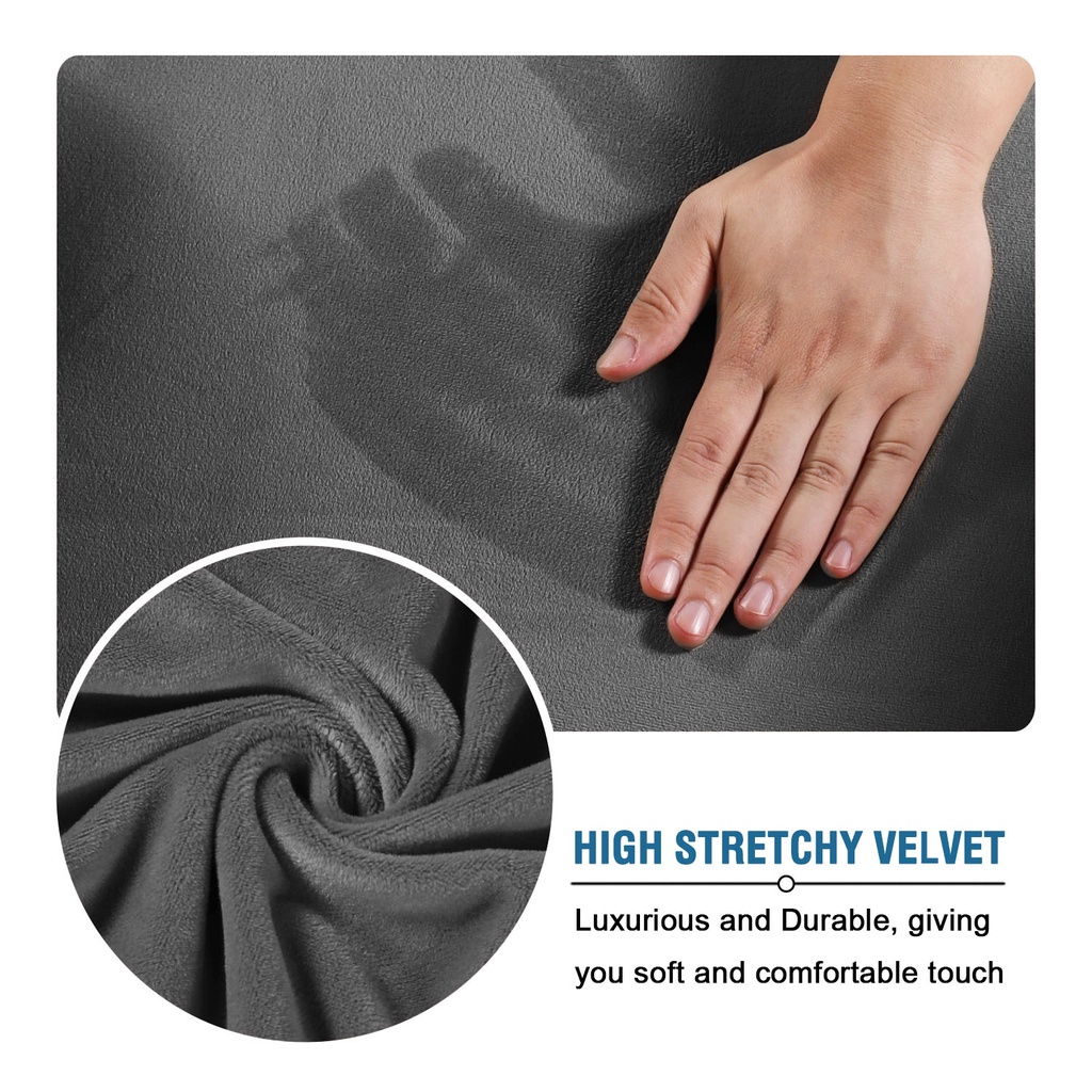 Vỏ bọc ghế đôn bằng nhung mềm mại co giãn trang trí phòng khách