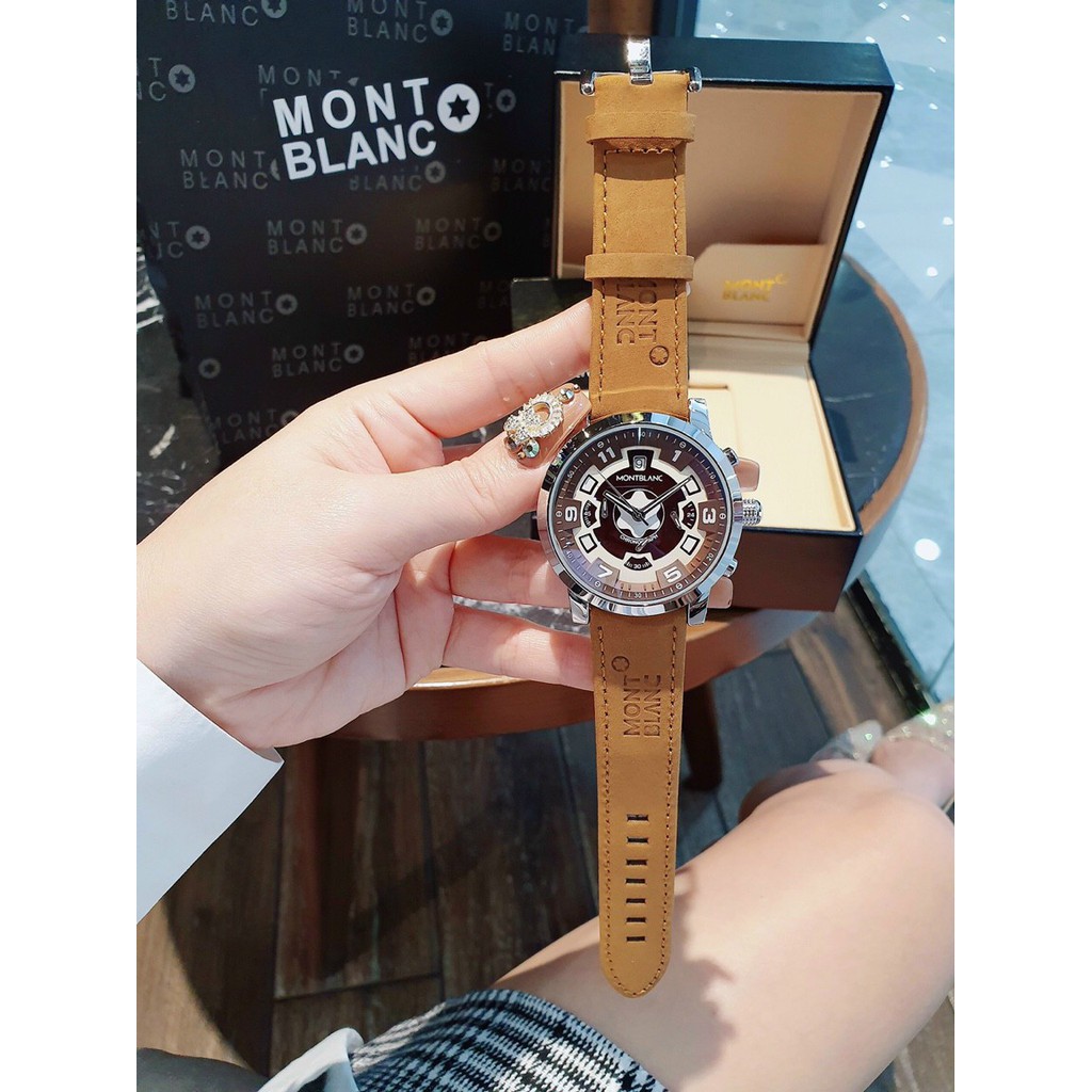 Đồng Hồ Nam MONTBLANC G1189 CHRONOGRAPH Mặt Lộ Máy , Dây Da , SIZE 45MM (DHRXMB05)