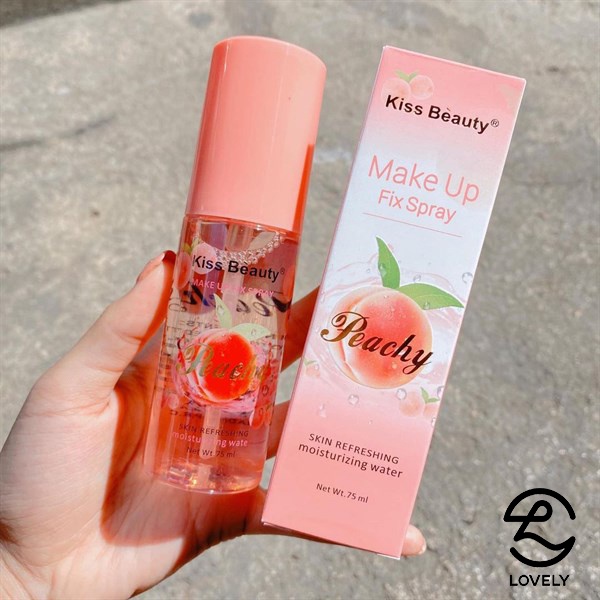 Xịt khoá nền KISS BEAUTY PEACHY 50ml- Nội địa Trung