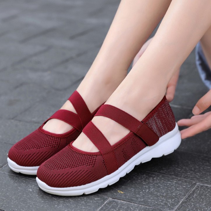 Giày thể thao chống trượt bền bỉ phối lưới thoáng khí thoải mái thời trang cho nữ