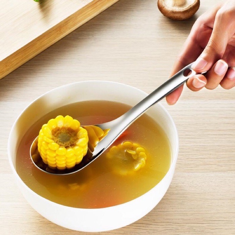 Thìa/Môi/Muỗng múc canh gù inox to dày dặn, inox sáng HÀNG LOẠI 1