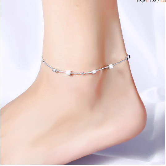 Lắc chân mẫu mới BM88, hình khối vuông , xinh xắn S925 sale giá rẻ | BigBuy360 - bigbuy360.vn