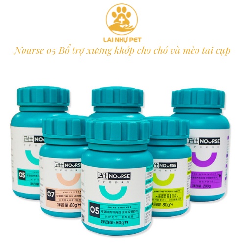 Nourse 05 - viên bổ trợ xương khớp cho chó và mèo tai cụp 160 viên/ 400 viên - LAI NHỰ PET