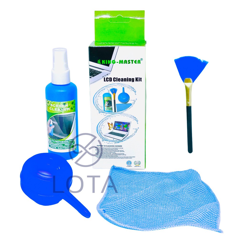 BỘ DỤNG CỤ VỆ SINH LAPTOP 4 MÓN, combo làm sạch bàn phím màn hình máy vi tính tivi, cleaning kit set cleaner keyboard