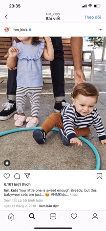 Bộ nỉ mỏ neo H&M cho bé trai