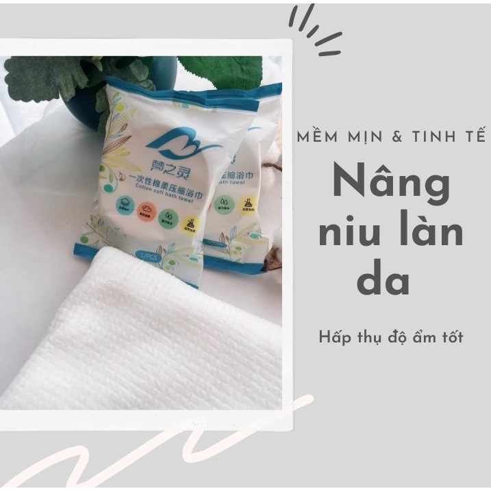 Khăn Tắm Nén Du Lịch 70*140 cm Bằng Cotton Dùng Một Lần  Khăn Tắm Nén Cao cấp Tiện Lợi Freeship
