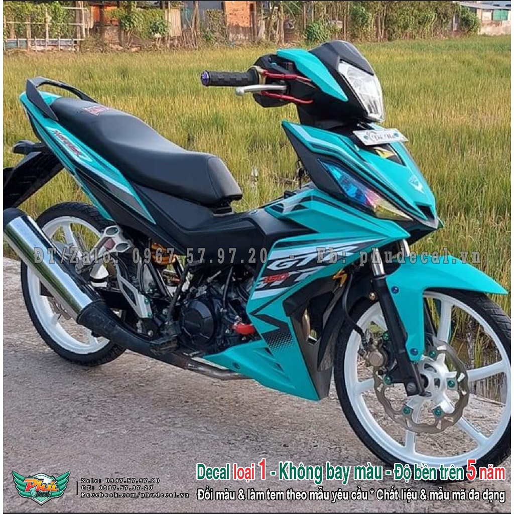 Tem rời xe Winner GTR xanh đen Kiểu (A)
