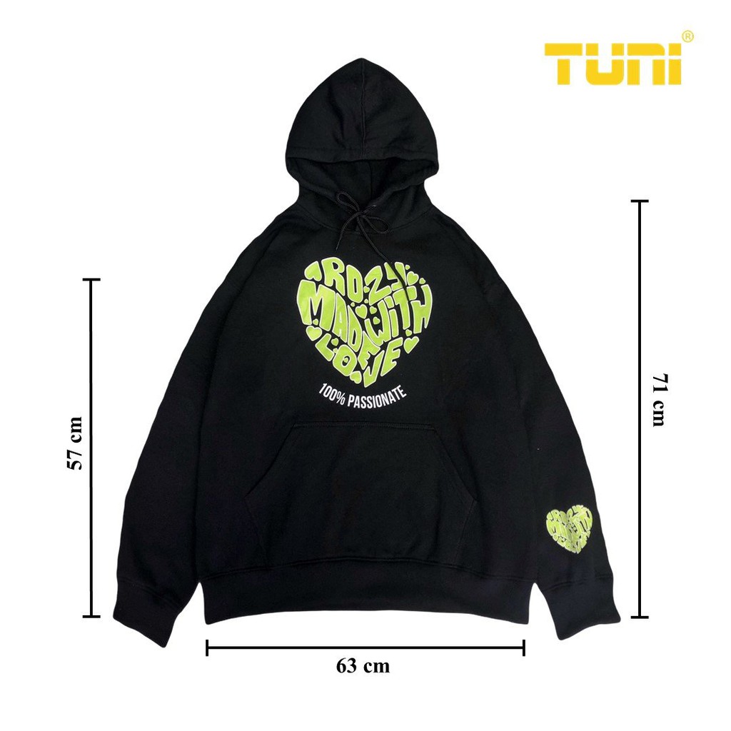 Áo Khoác Hoodie Form Rộng Unisex ROPI Vải Nỉ Bông Dày Dặn - Tuni Store