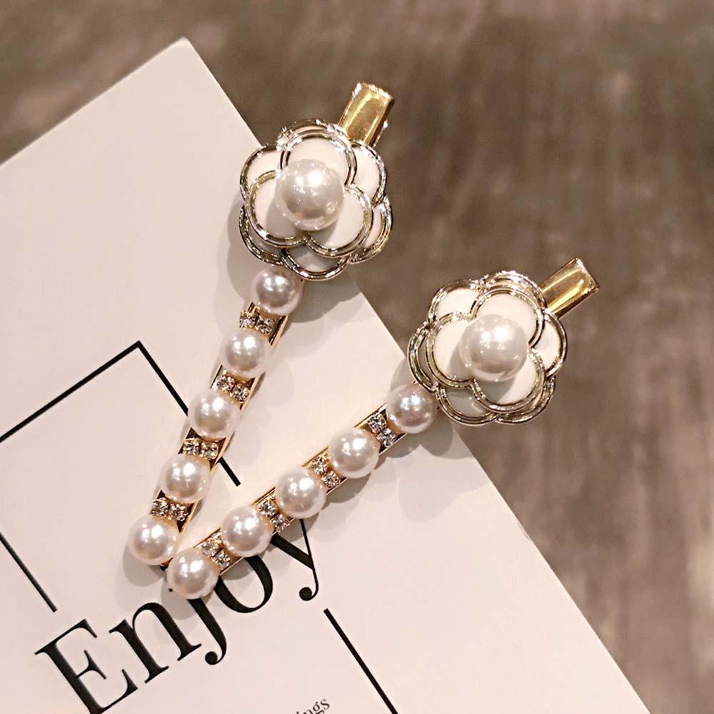 Kẹp Tóc Hoa Trà Lấp Lánh Cho Nữ