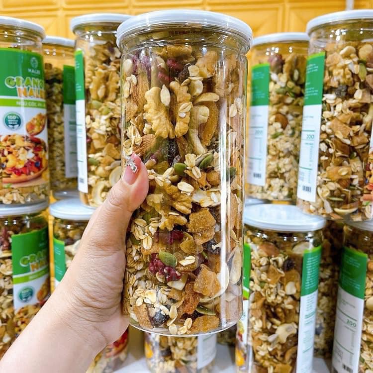 1,5kg/3 hộp ngũ cốc nalee Giảm Cân, Ăn Kiêng Dinh Dưỡng granola TẶNG 1 BỘ gáo dừa + muỗng + 3 trà dưỡng nhan thảo mộc