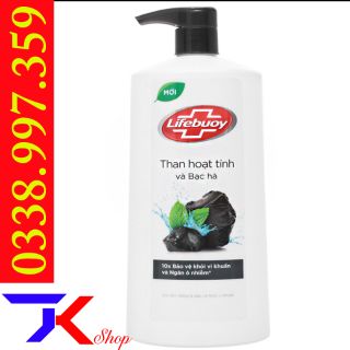 Sữa tắm Detox bảo vệ khỏi vi khuẩn Lifebuoy than hoạt tính 831ml
