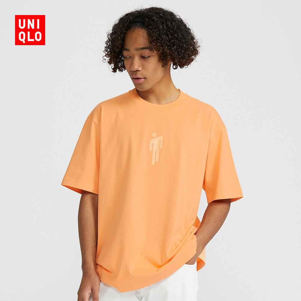 UNIQLO Áo Thun Tay Ngắn In Chữ Billie Eilish 42871 Cho Nam