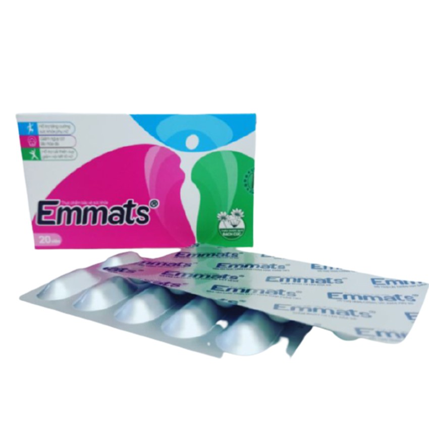 Viên Uống Emmats Hộp 20 Viên giúp cân bằng estrogen nội sinh ngừa lão hóa - Gia Hân