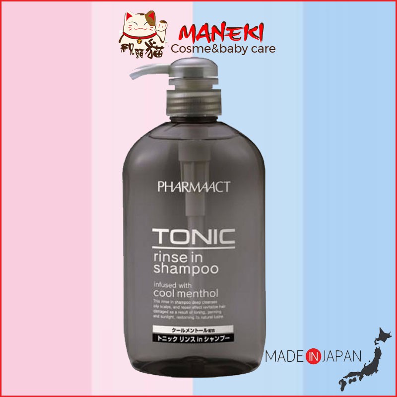 Dầu gội nam Tonic Pharmaact 600ml ngăn ngừa gầu quay lại hàng Nhật nội địa Shiroba